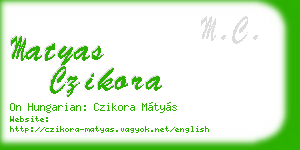 matyas czikora business card