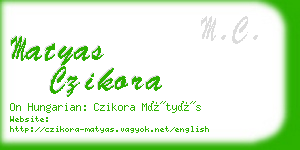 matyas czikora business card